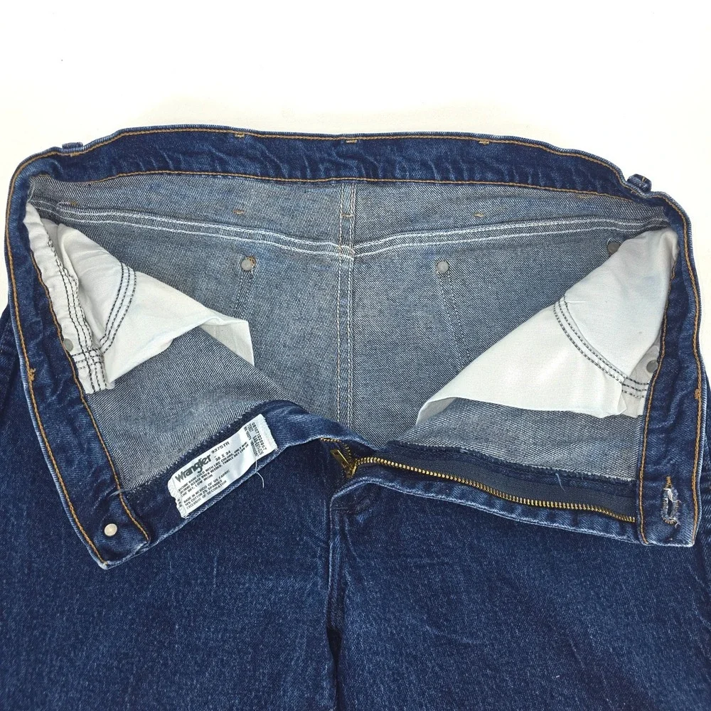 Vintage Wrangler Straight Leg‎ Jeans Men's 35x33 (38x34) Dark Wash Cowboy 937STR
